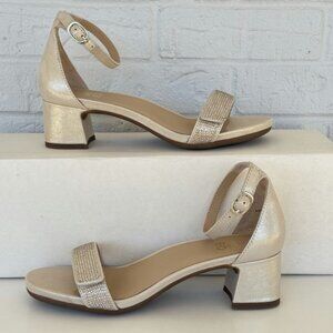 ABEO Avenue Strap Heels Gold Sparkle Women's 8